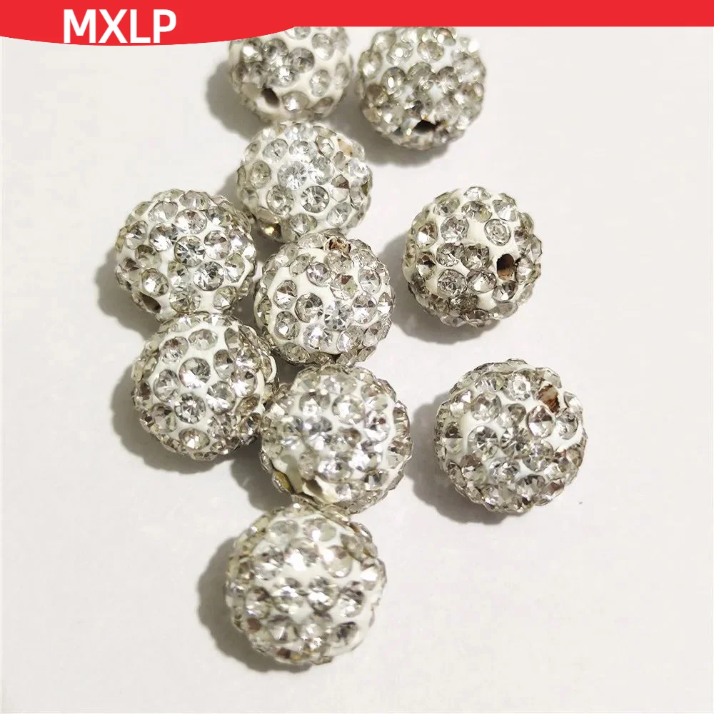 10mm 12mm Rhinestone Spacer Beads Round Good Quality DIY beads for needlework accessories & Jewelry Making