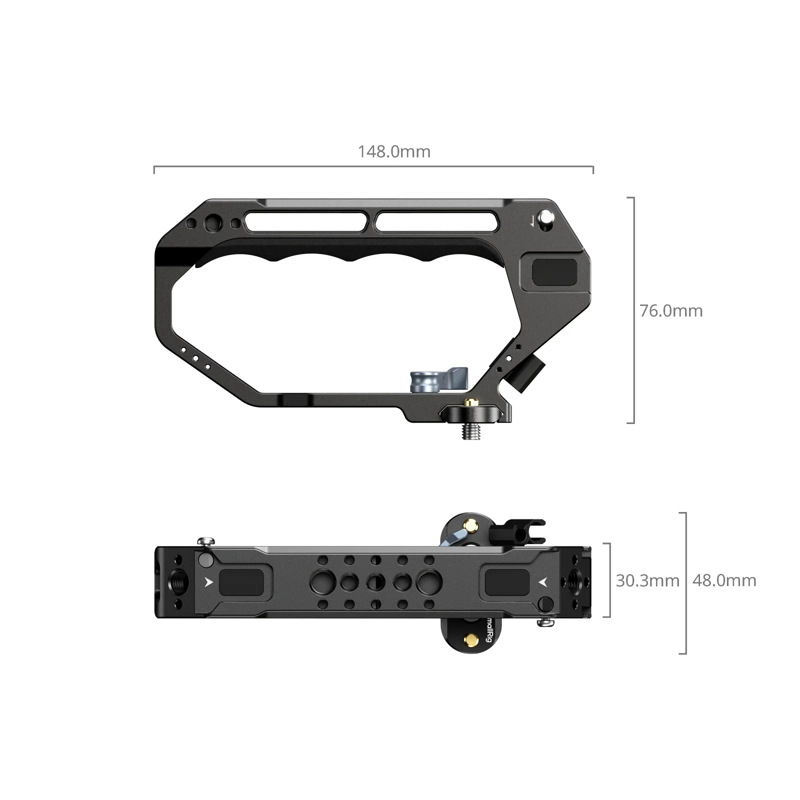 SmallRig D-Style Top Handle with NATO Clamp Multiple Mounting Interfaces Can Mou