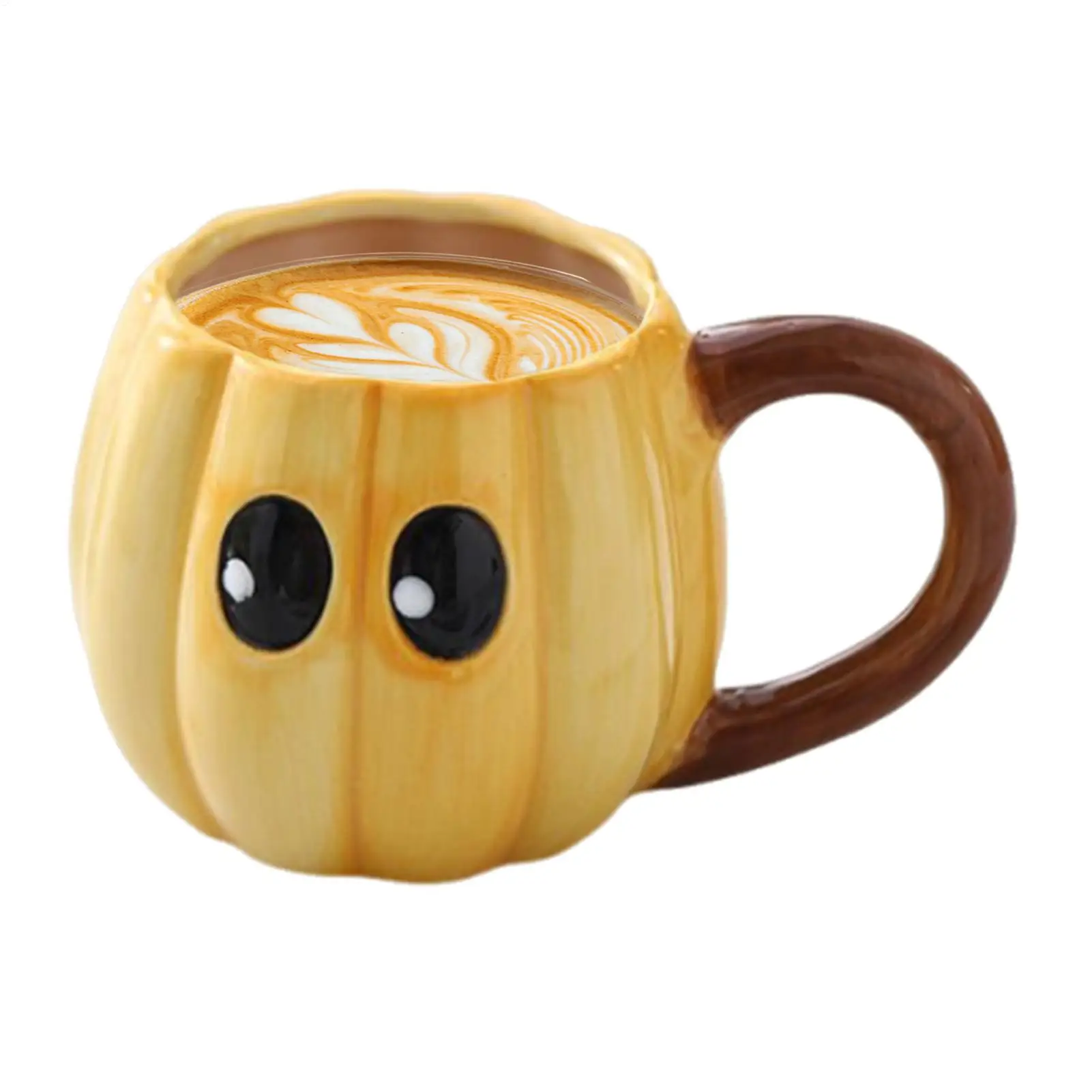 Tazze in ceramica Happy Halloween Moon Night Castle Coffee Tea Cup Pumpkins Yellow Styled Mug Mock Up Tazza di caffè in ceramica Mock Up Divertente compleanno o Natale Mom regalo 455,2 g