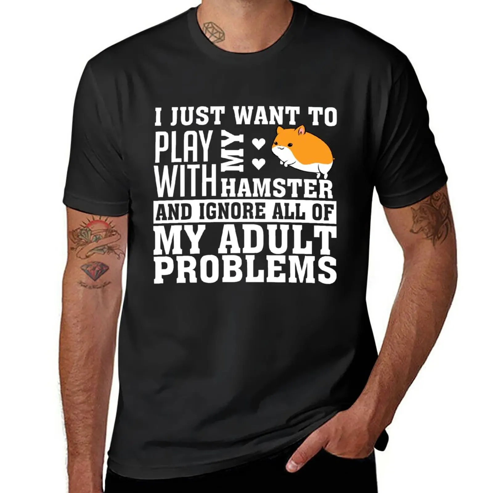 

New HAMSTER T-Shirt tees heavyweight t shirts mens graphic t-shirts