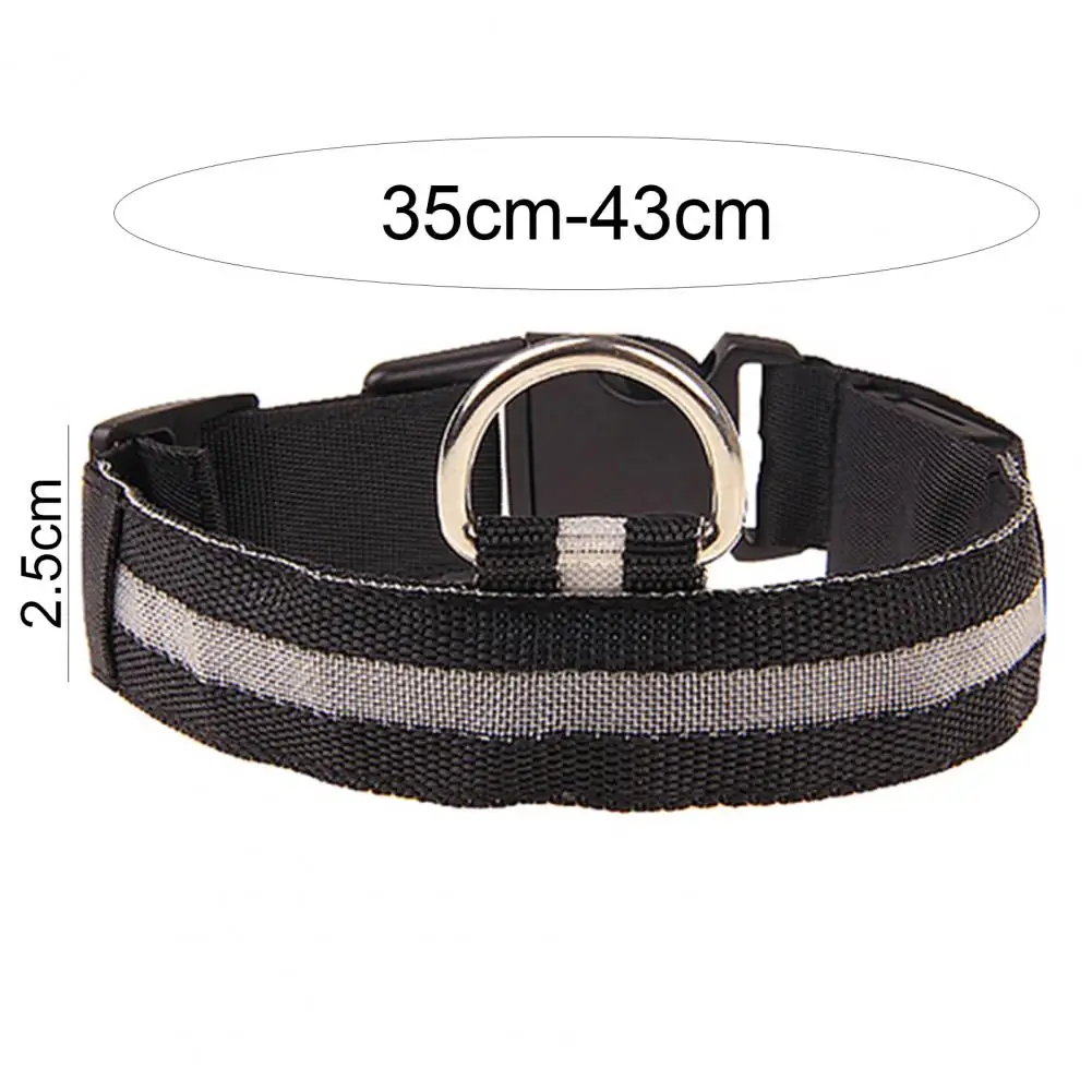 Dog Collar and Pet Collar LED USB Glowing Dog Collar Adjustable Flashing Neck Strap Rain Resistant Nylon