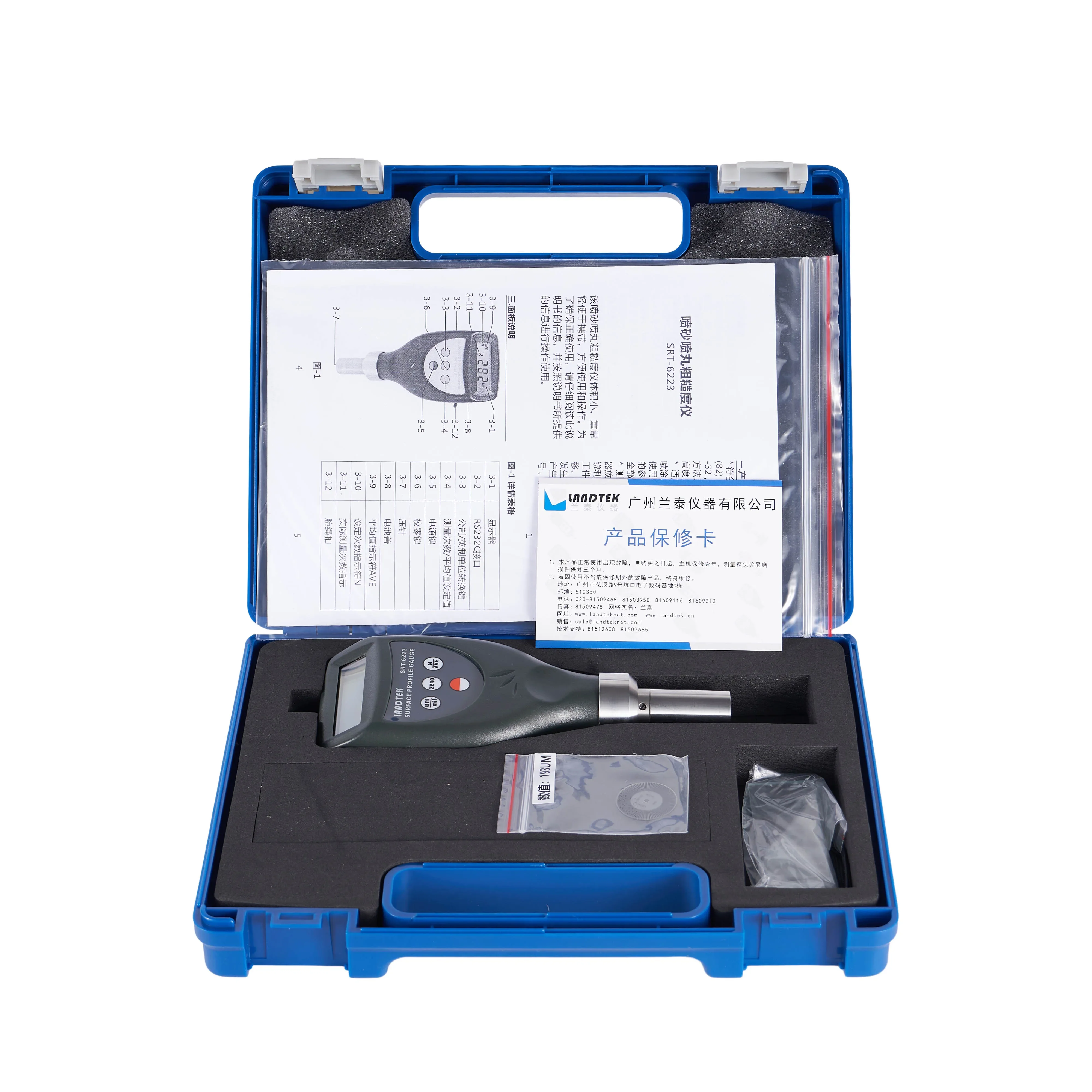 Digital Display Surface Roughness Tester SRT-6223 Sandblast Shot Peening Roughness Tester 0-800um Printing Spraying Anchor Meter