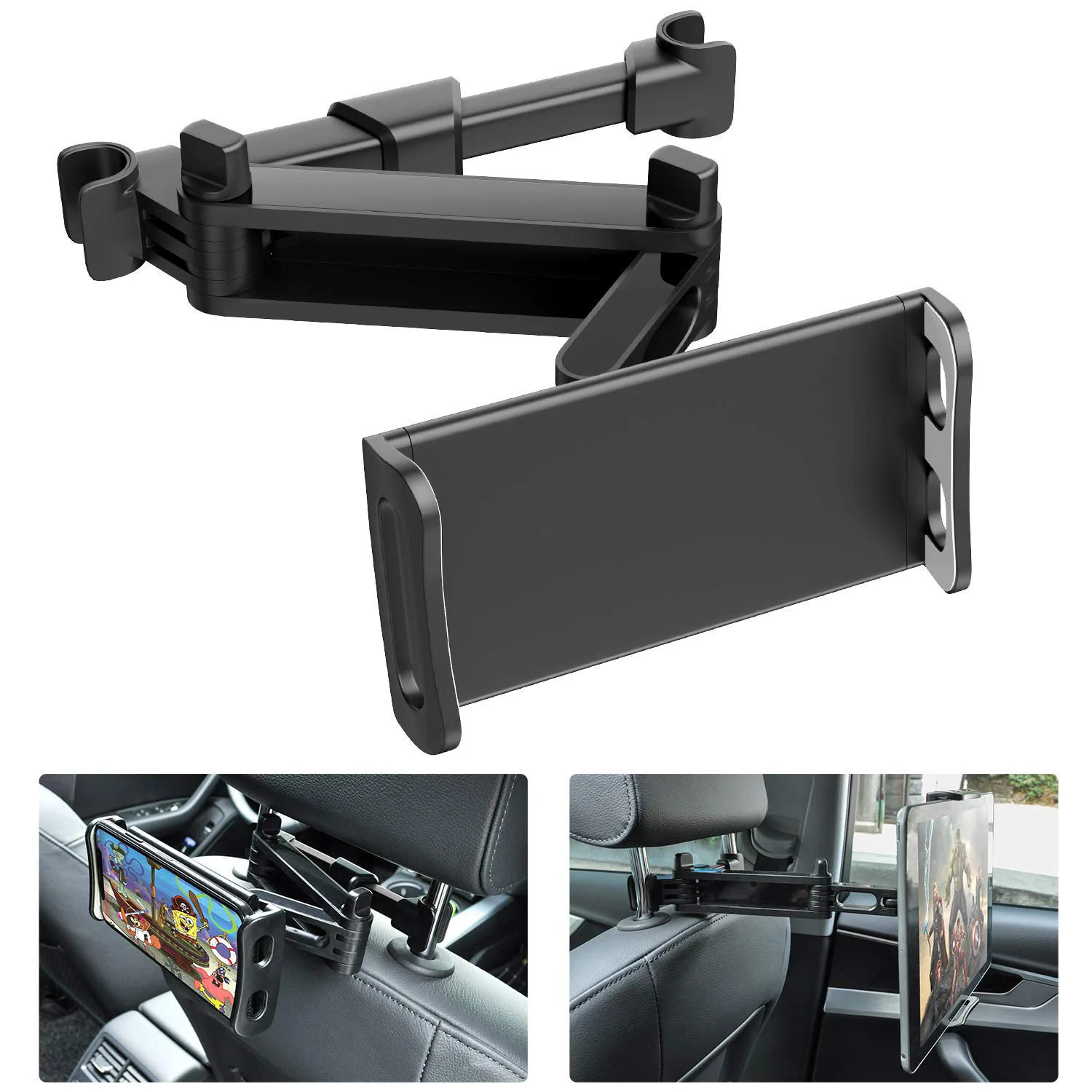 EAFC Telescopic Car Rear Pillow Phone Holder Tablet Car Stand Seat Rear Headrest Mounting Bracket for Phone Tablet 4-11 Inch 6