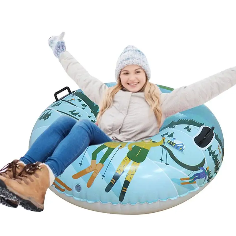 

Inflatable Snow Sled Christmas Snow Tube Snow Toy Heavy Duty Snow Tube Made By Thickening Material For Kids And Adults Christmas