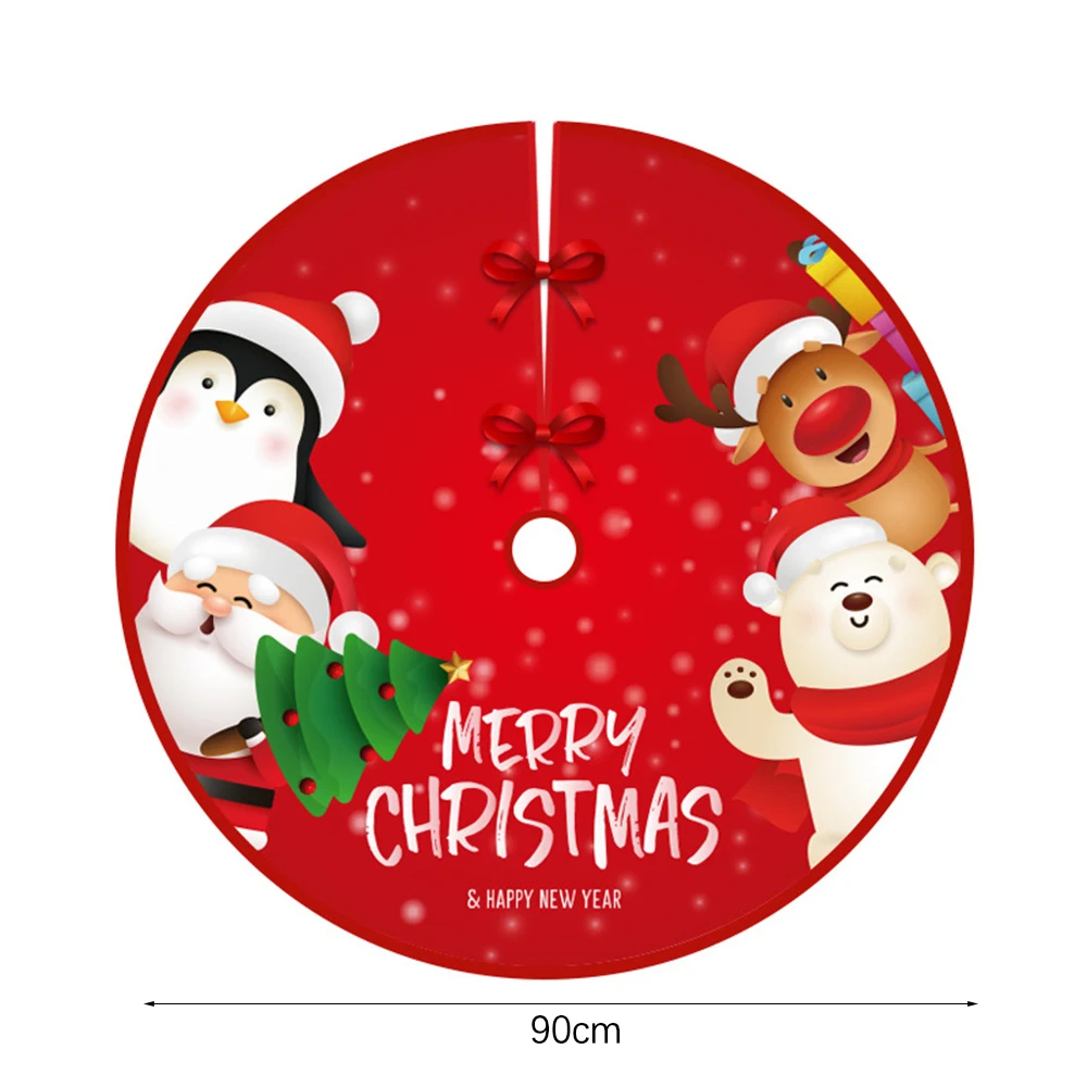 60/70/90 cm Weihnachtsbaum Rock Roter Weihnachtsbaum Fußabdeckung Weihnachtsmann Schneeflocke Weihnachtsbaum Teppich Basismatte Dekorationen – Detail 9