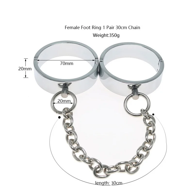 Set bondage in metallo con manette ceppi e collare di schiavitù_voghion.com