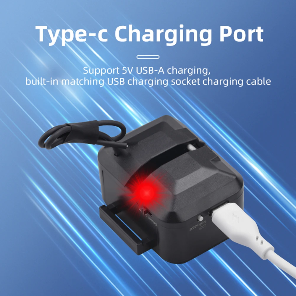 Vue rapprochée du système de largage aérien avec charge USB de 500g et télécommande