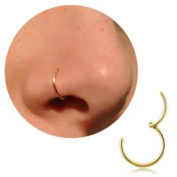 Anneau de nez en acier chirurgical 316L 18G, boucles d'oreilles en forme de cerceau pour cartilage pour femmes et hommes, bijoux de piercing 6 mm/8 mm/10 mm/12 mm 1
