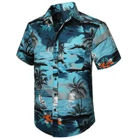 Tropical Floral Shirts for Men Clothing 3D Printing Hawaiian Vacation Shirt Short Sleeve y2k Tops Vintage Clothes Lapel Blouse 1