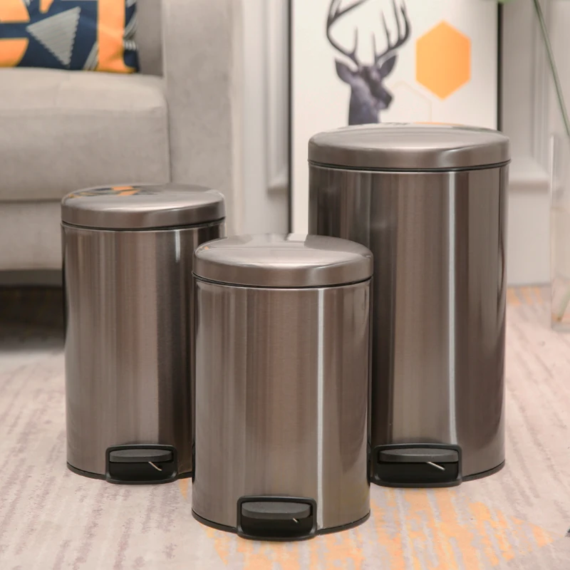 

Stainless Steel Rubbish Kitchen Garbage Can Mini Trash Desktop Food Waste Small Recycle Bin Cubo Basura Cocina Bathroom Gadgets