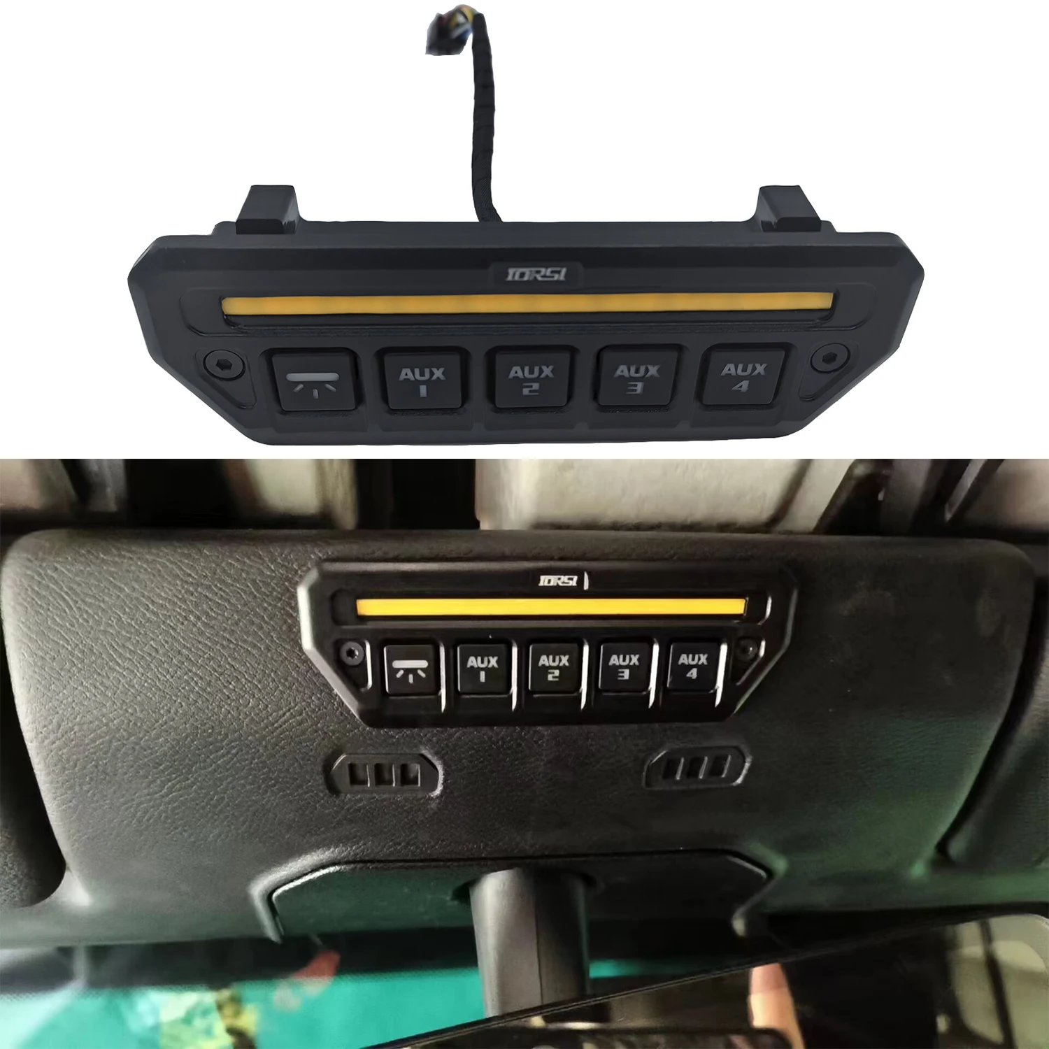 Panel De Interruptores Para Jeep Wrangler JK 2007-2010 – 4 Interruptores, Lado Izquierdo, Color Negro Con LED