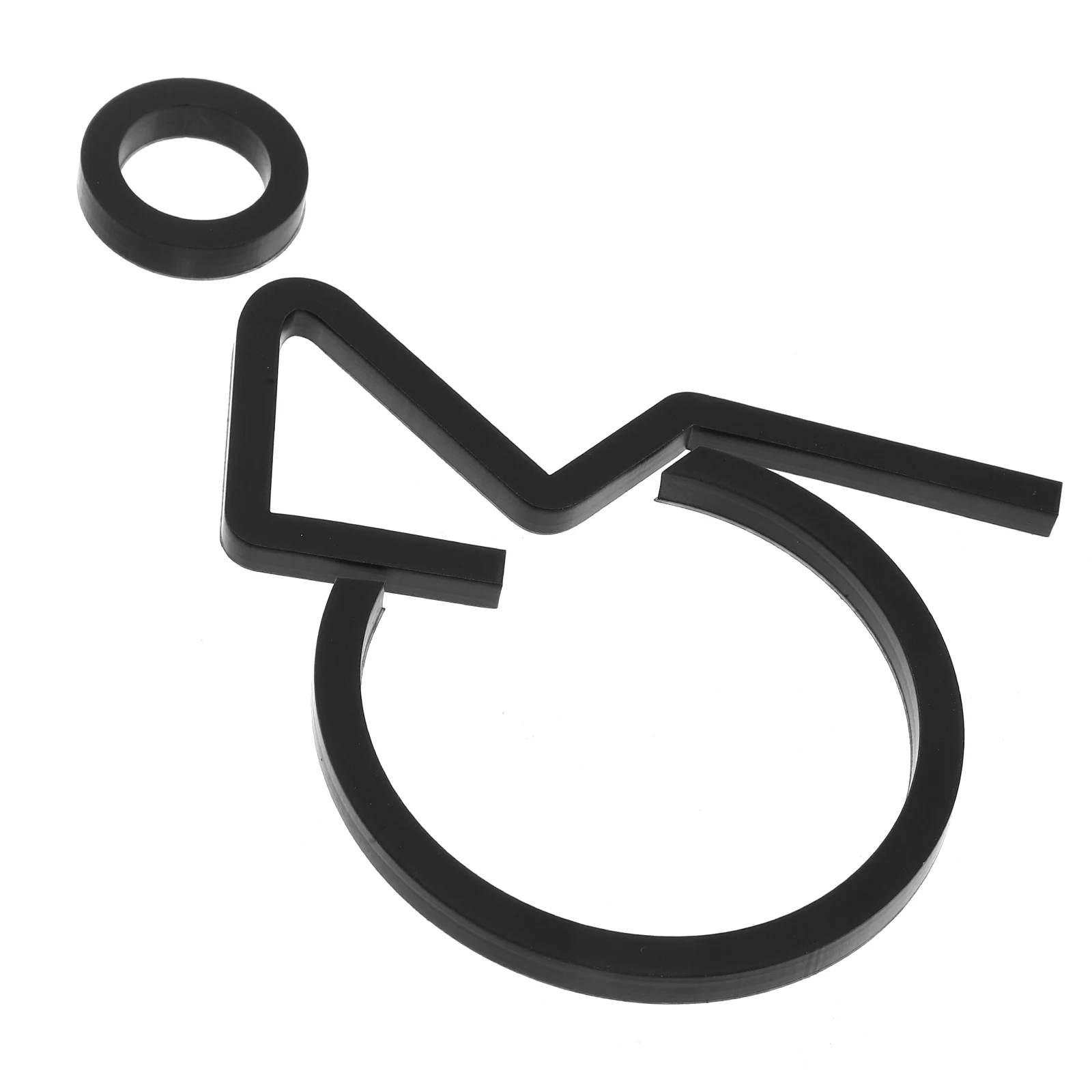 Acrylic Bathroom Signage Disabled Wheelchair Symbol Restroom Sign For Bath Hardware Shower Room Accessories Public