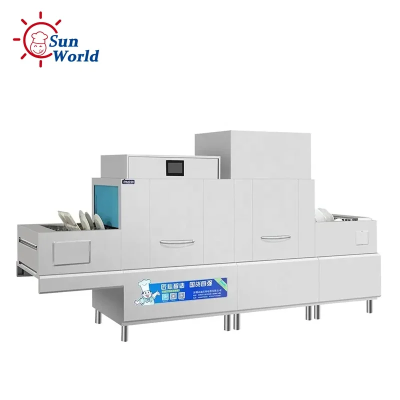 Fully Automatic Dish Washing Kitchen Appliances Hotel School Restaurant Commercial Dishwasher Machine 4