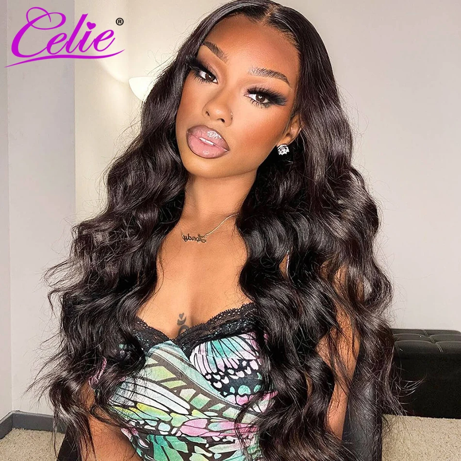 Celie 6x5 Wear&Go Glueless Body Wave Wig Pre-cut HD Lace Closure Wig 200 250 Density Pre Bleached&Plucked Human Hair Wigs