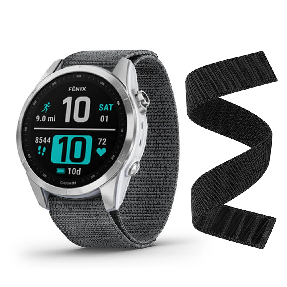 20MM Hook & Loop Nylon Strap For Garmin Fenix 7S Solar 6S 5S Plus
