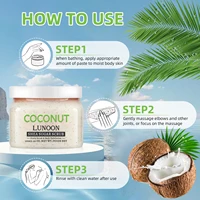 Gommage au sucre de karité de noix de coco 150g – Gommage corporel exfoliant LUNOON pour une peau lisse, hydratant naturel au beurre de noix de coco et de karité 6