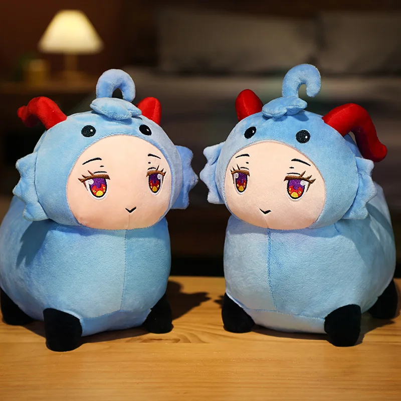 30cm Genshin Impact Ganyu Sheep Plush Toys Cute Soft Stuffed  Anime Game Dolls For Kid Birthday Gift 10cm genshin impact xiao klee albedo ganyu tartaglia zhong li plush pendant toy doll mini keychain backpack accessorie for gift