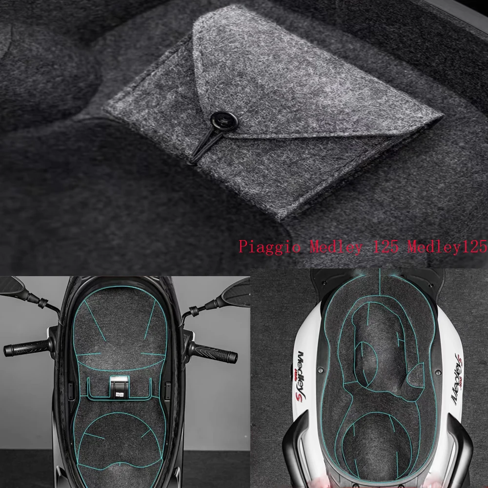 Fit Piaggio Medley 125 Medley125 Trunk Case Liner Bagaglio Box Interno Posteriore Coda Sedile Borsa Fodera Interna