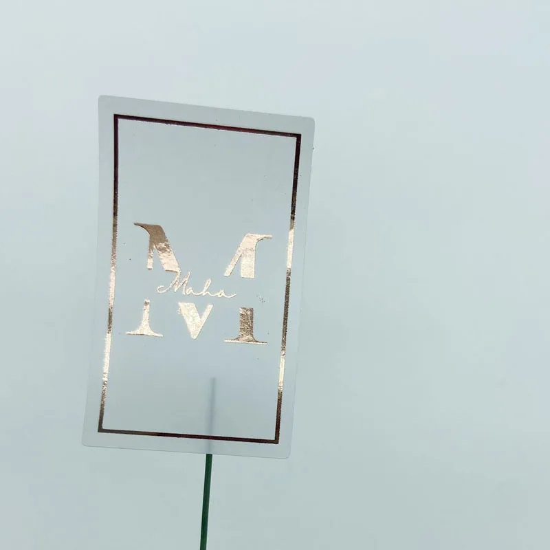 Personalized Metallic Gold Foil Stickers – Custom Printed Wedding Labels, Baptism Party... - SKU MGFS2211 - UGI Packaging