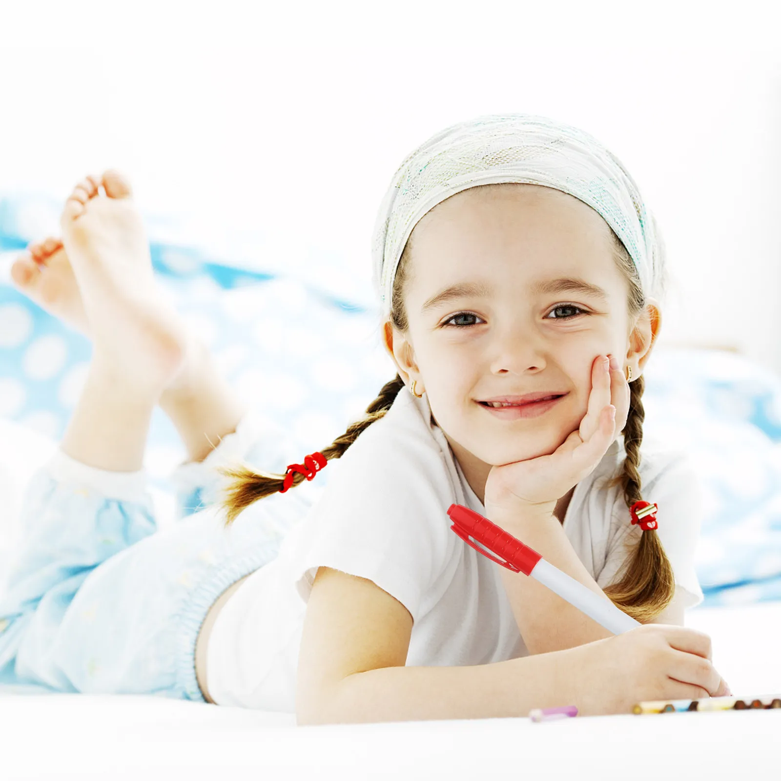 6Pcs 화이트보드 마커 전문 드라이 지우개 펜 사무실 교실 쓰기 마커에 적합한 경량 편리함