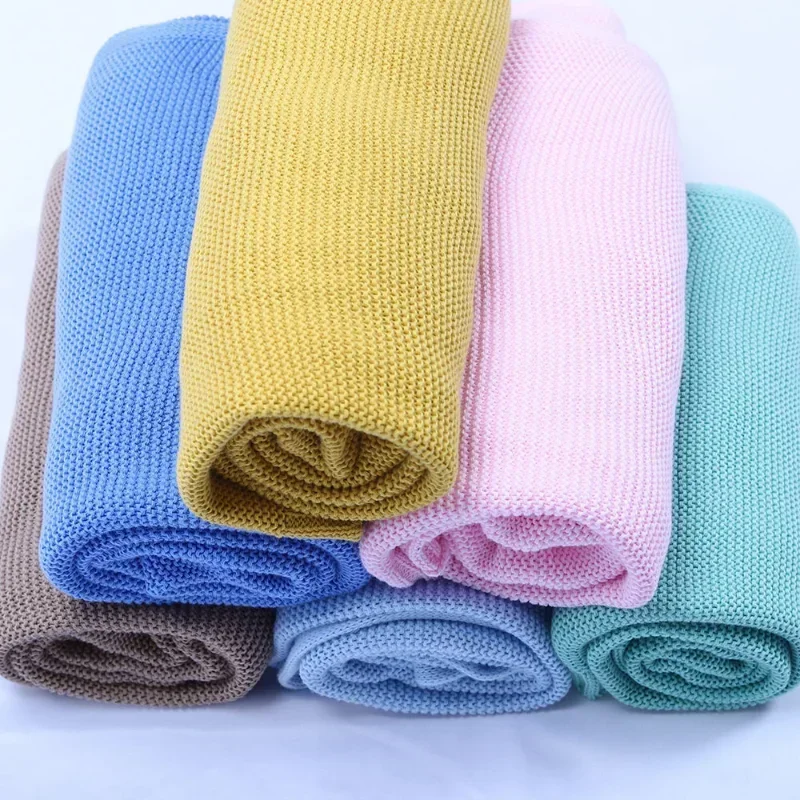 Baby Blanket,Personalized Embroidered Name,Stroller Blanket,Newborn Baby Gift ,Soft Breathable Cotton Knit, Shower Gift