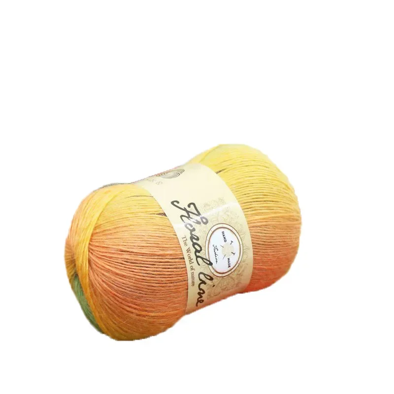 Rainbow Soft Yarn 100% Wool Gradient Multi Color Yarn for