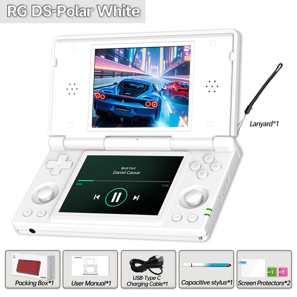 【美品】　ANBERNIC　RG DS　ポーラーホワイト ANBERNIC RG DS ポーラーホワイト 卸売