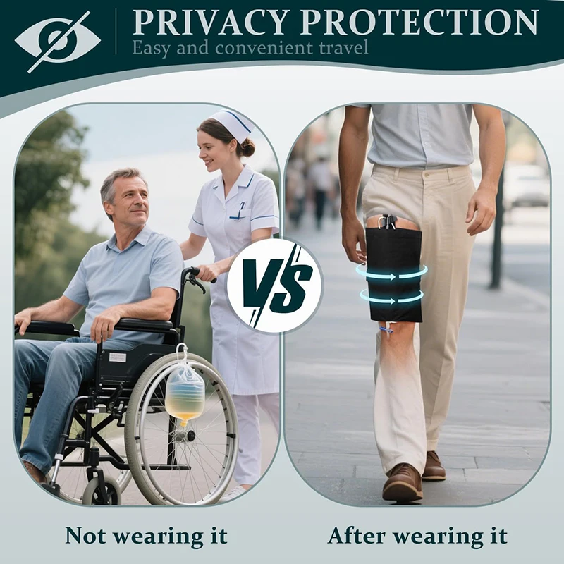 Urinary Drainage Bag External Bladder Ostomy Collection Waist Bag Catheter Urine Leg Bag Holder Fixed Storage Pouch Lightweight