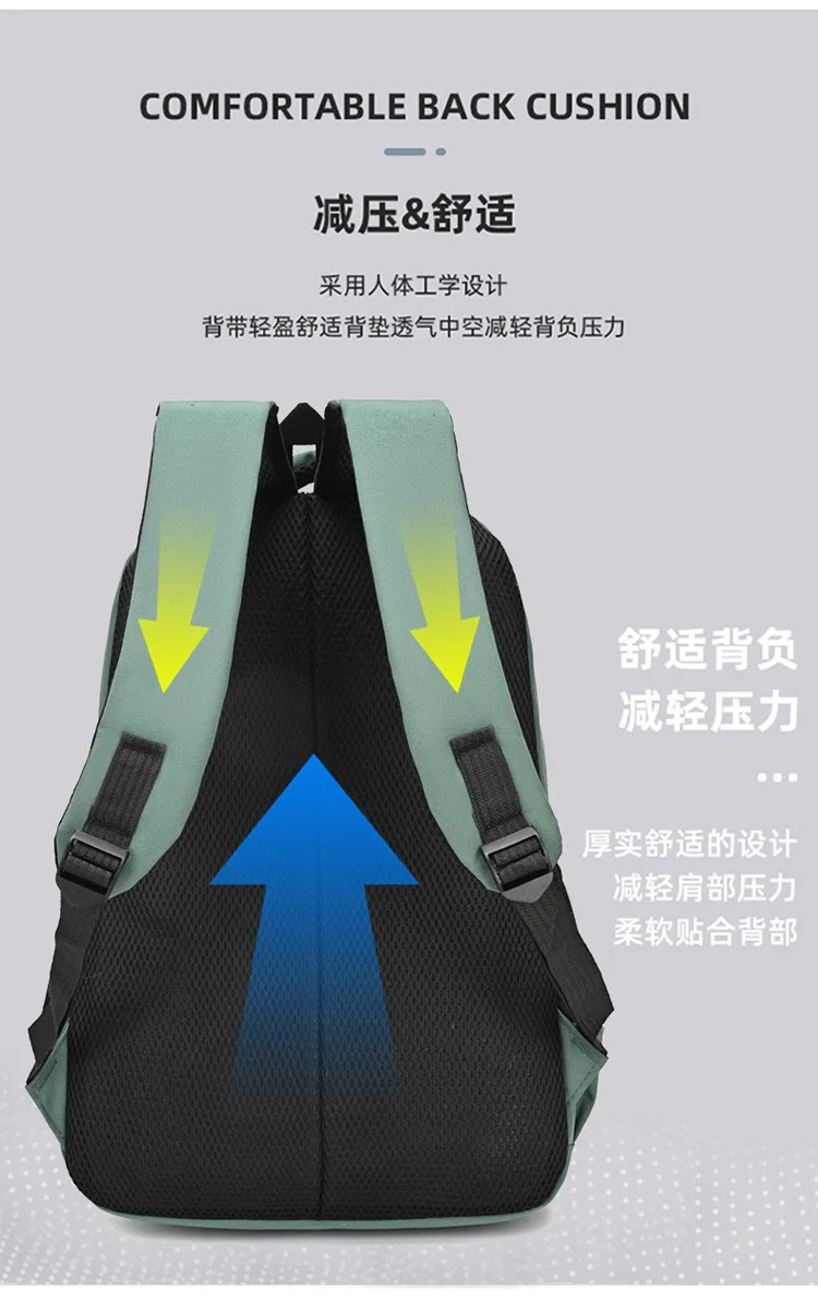 Trendiger Cartoon-Rucksack für Herren, große Kapazität, schwarzer Rucksack, Schüler-Schultasche, modische Outdoor-Doppelschultertaschen 2026 im Angebot – Detail 4