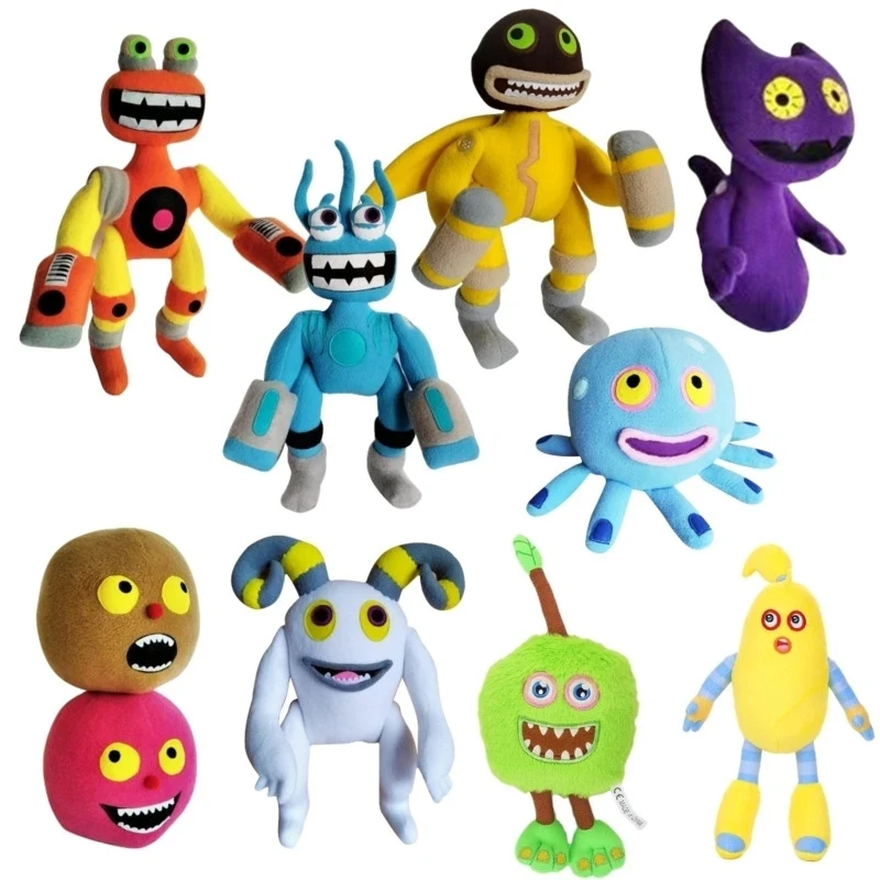 My Singing Monsters Wubbox Peluche Cute Soft Farcito Kawaii Cartoon Dolls Peluches Per Kid Birthday Kids Gift Toy