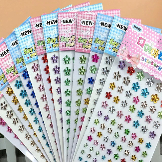 Diamond Adhesive Gems Stickers  Children Gem Stickers Diamond - Children  3d Adhesive - Aliexpress