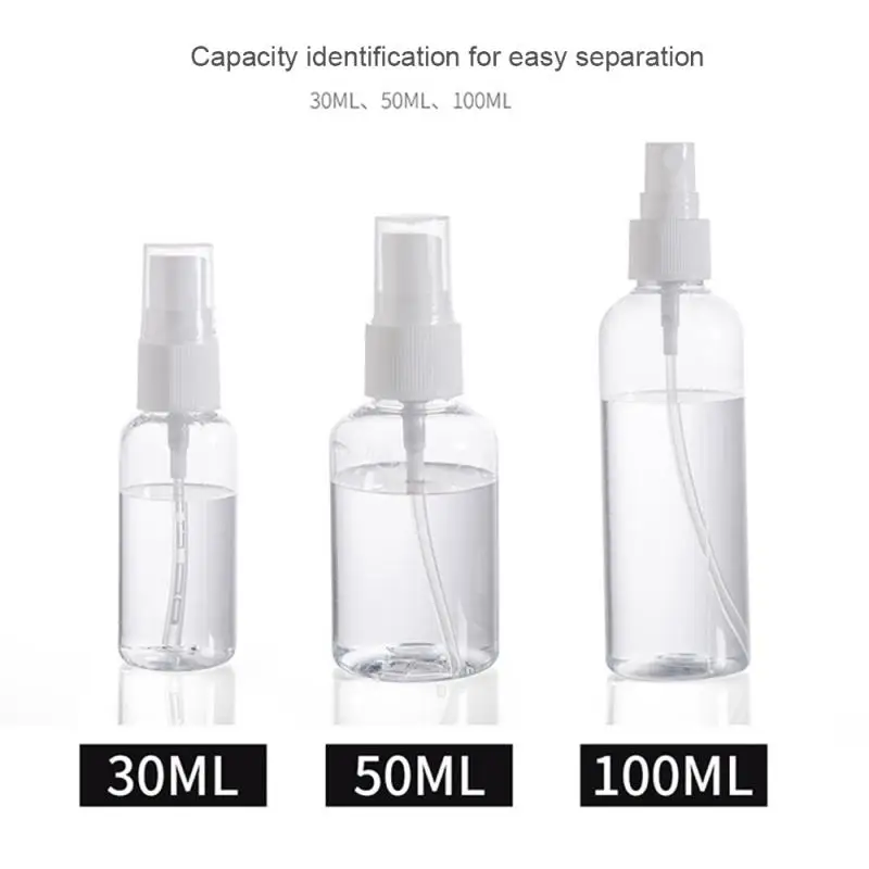 

30ml 50ml 100 ml Random Color Travel Transparent Plastic Atomizer Small MIni Empty Spray Refillable Bottle