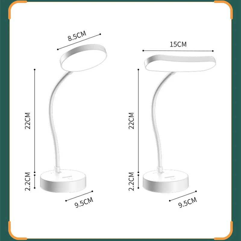 LED Reading Lamp Night Light Rechargeable 3 Level Dimming Light For Reading Study Bedroom Lighting - 6