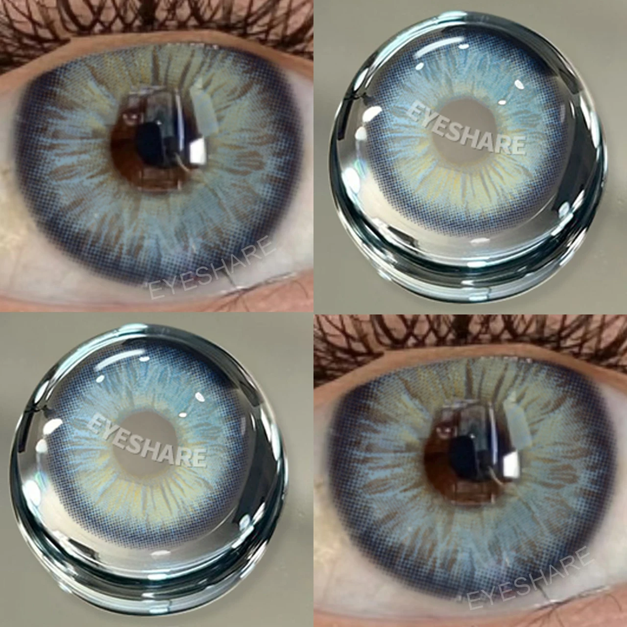 Radiant Gray Cosmetic Contact Lenses - Enhance Your Natural Eye Color