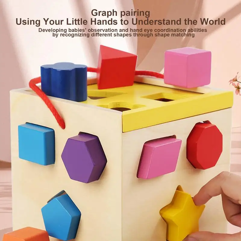 

Shape Sorter Wooden Montessori Toys Shape Sorting Cube For 4 5 6 Year Old Girls Boys Shape Sorter Gifts For Toddler Educational