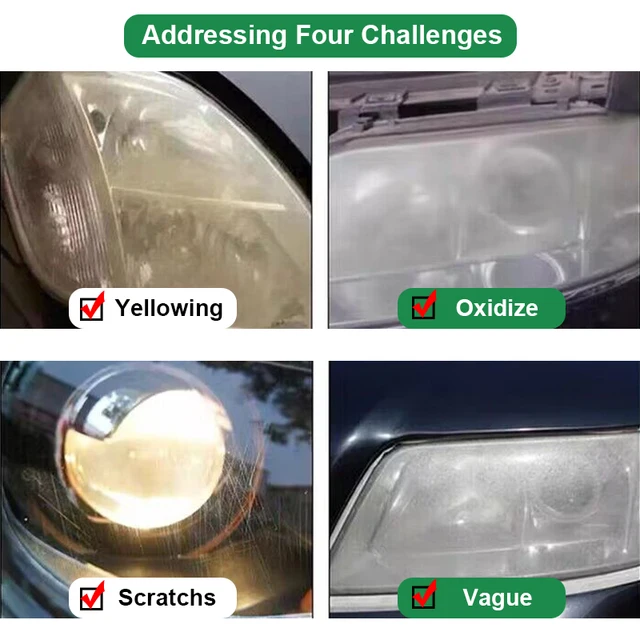 Car Headlight Restoration Polishing Kits Headlight Cleaner Protects  Headlight From Reoxidation Car Light Polisher Cleaning Paste - AliExpress