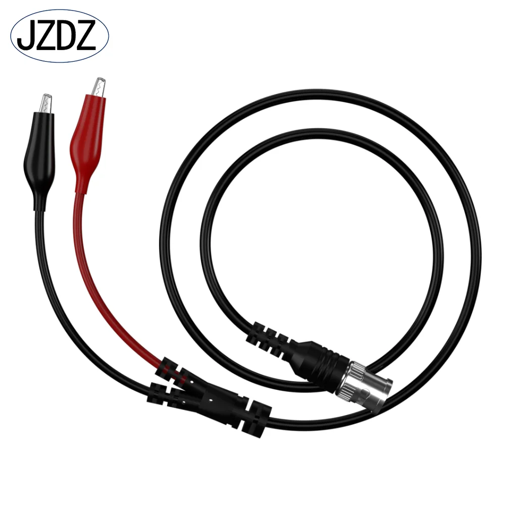 JZDZ 100CM Insulated BNC Male to Dual Alligator Clip Low Loss Coaxial