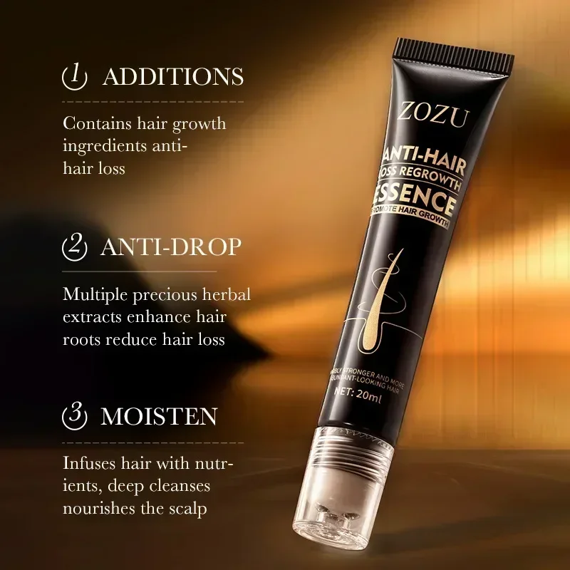 Natural Hair Growth Oil Efficient Anti Hair Loss Nourishing Essential Oil For Dense Repair Damaged Moisturizing Smooth