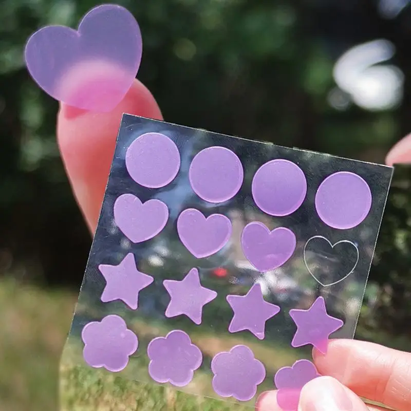 16pcs UV Stickers For Sunscreen, UV Detecting Patches Sunscreen Protector Facial Sun Block Patch Dots Sun Stickers