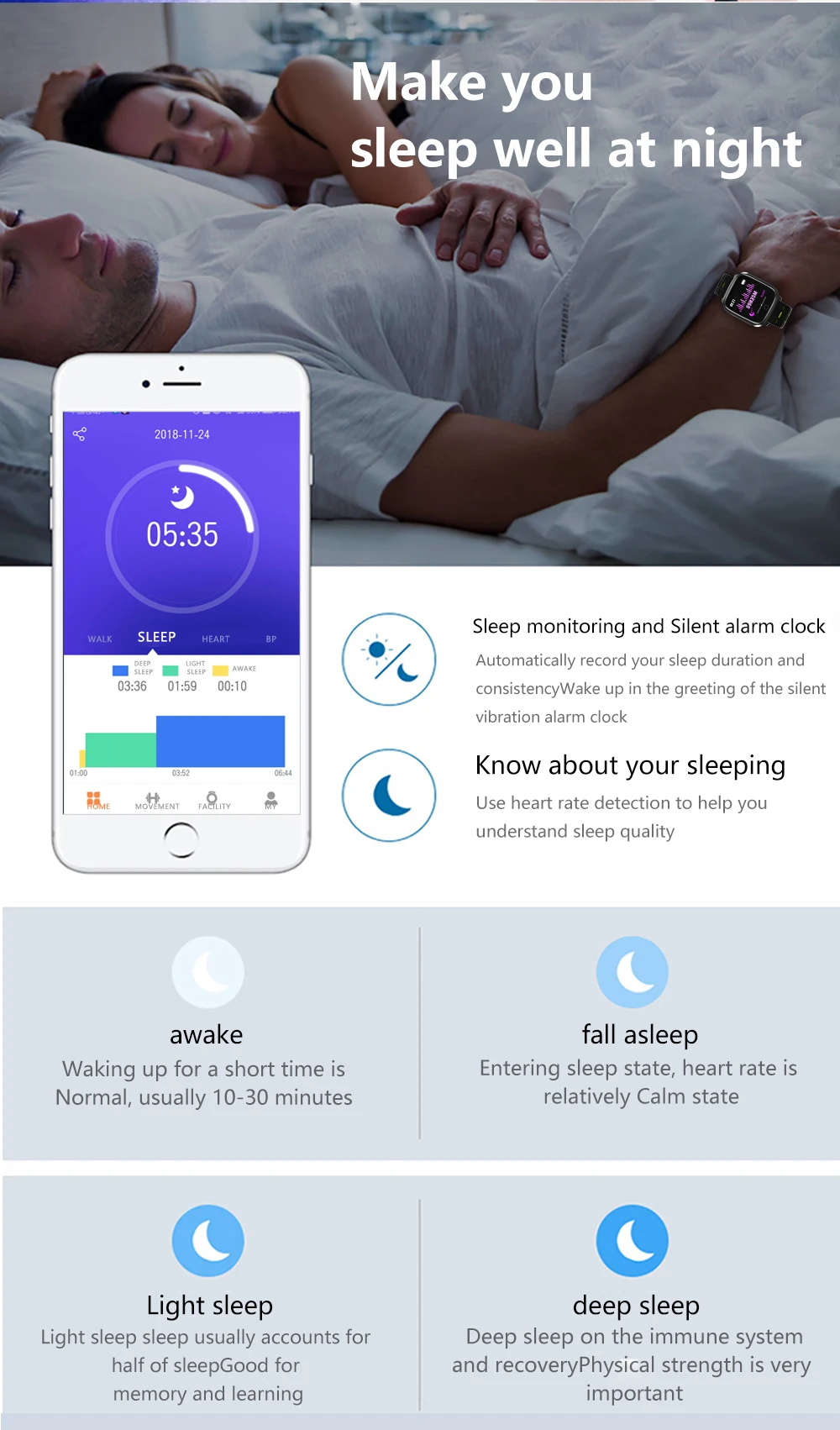 New F16 Smart Bracelet ECG+PPG Pedometer Alarm clock Smart Watch Men Heart Rate Blood Pressure Waterproof Smart Wristband/band