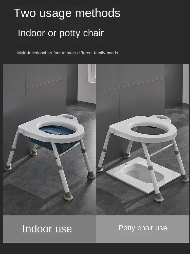 Stable Elderly Potty Chair  Nonslip, Constant Temperature Adjustable Maternity Toilet Frame, Comfortable Commode Chair 3