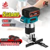 1600W Brushless Electric Hand Trimmer 5 Speeds Cordless Engraving Slotting Trimming Milling Wood Router For Makita 18V Battery 1
