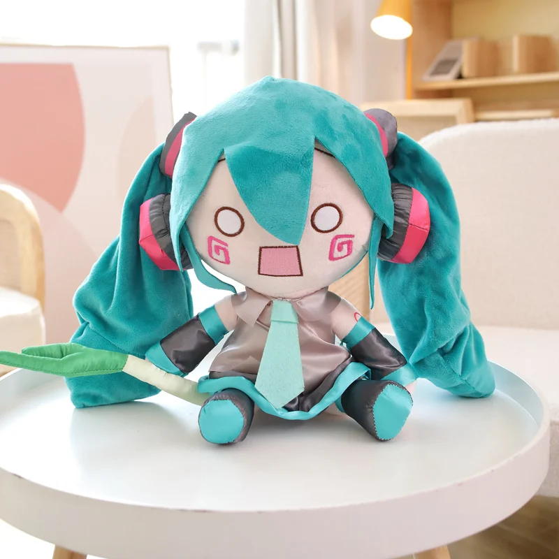 Kawaii Japanese Anime Plush Stuffed Toy Hatsune Miku Plush Doll Soft Pillow Future Doll Cute Birthday Xmas Gift For Kids