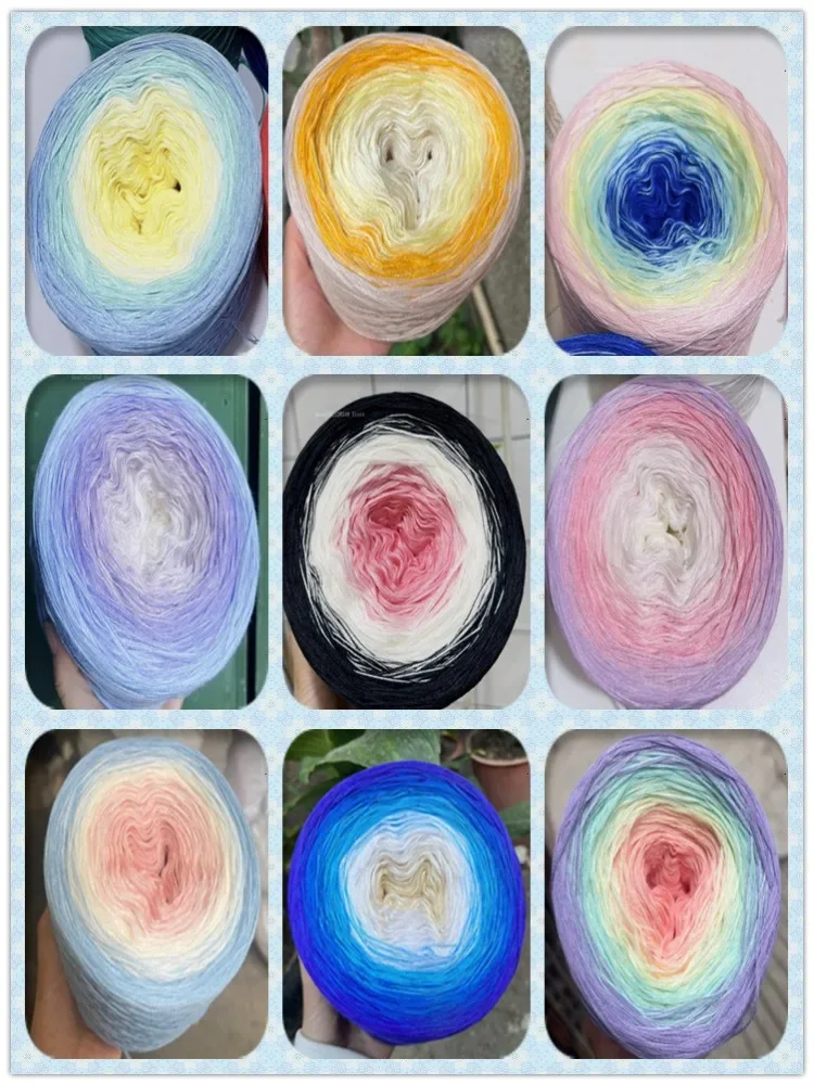 코튼 우븐 스레드 그라데이션 베이비 꼬임 케이크 볼, 머서라이즈드 코튼 핸드 ..