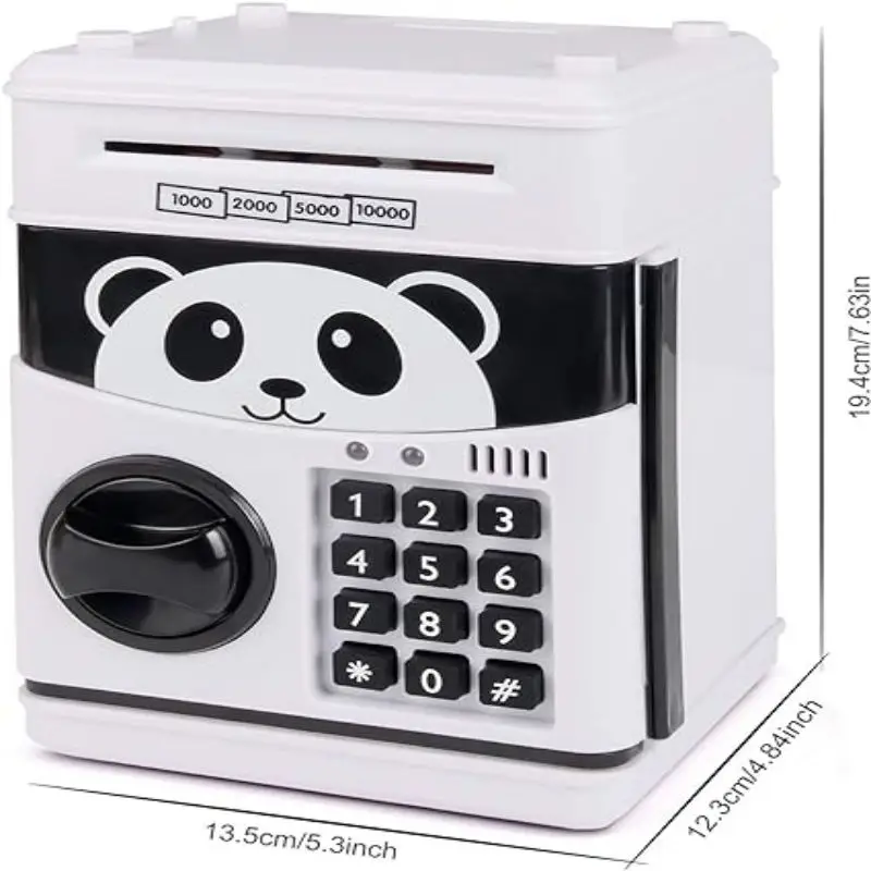 Piggy Bank for Kids Electronic Password Piggy Bank Kids Safe Bank Panda Unicorn Cartoon  Mini ATM Bank Toy for Boys and Girls 2