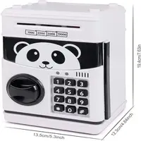 Piggy Bank for Kids Electronic Password Piggy Bank Kids Safe Bank Panda Unicorn Cartoon  Mini ATM Bank Toy for Boys and Girls 2