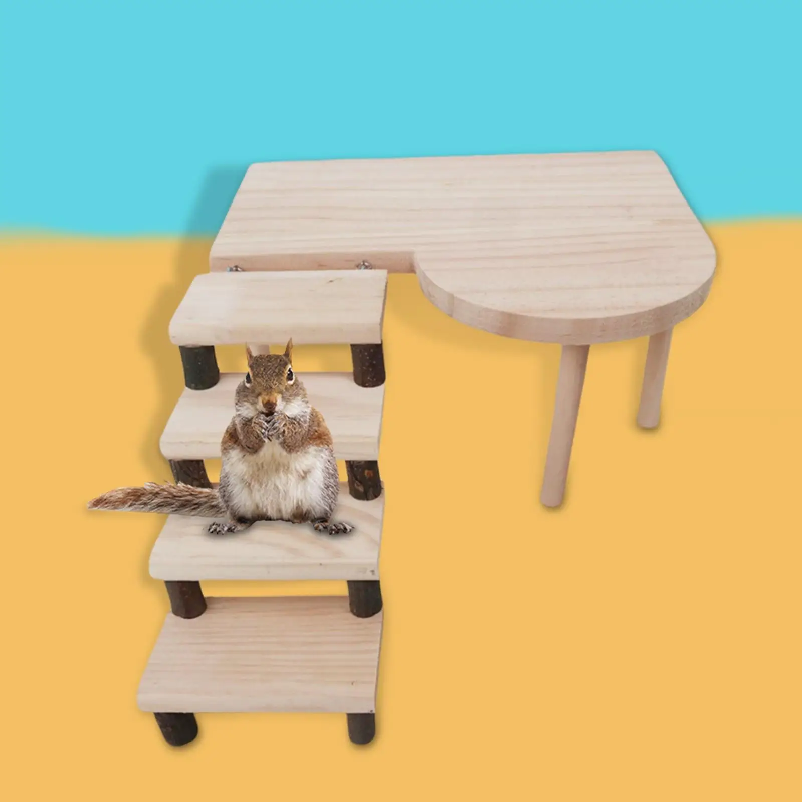 

Деревянная платформа для хомяка, лестница для скалолазания, клетка, аксессуары, маленький мост для животных