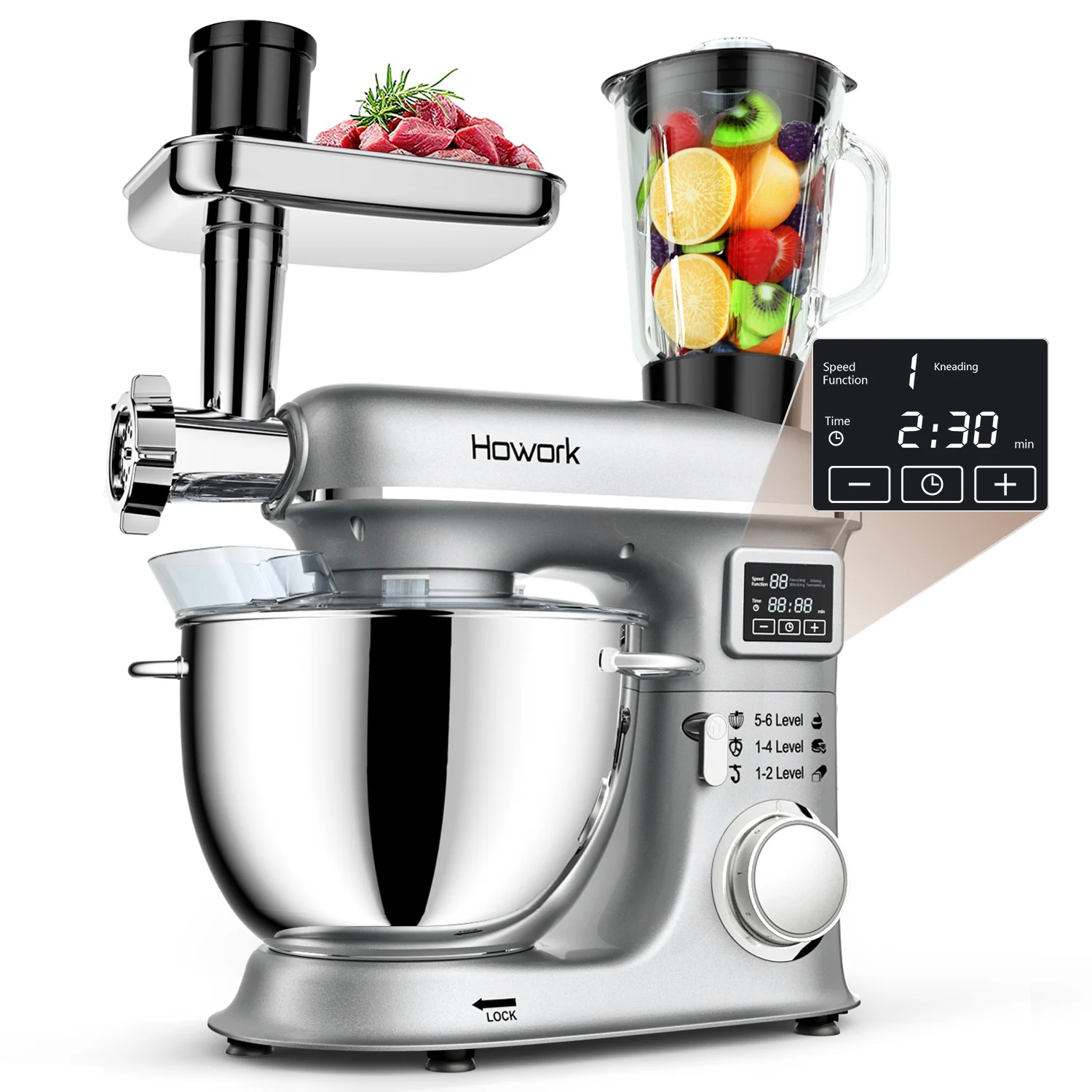 kitchen aid mixers 8L stainless material with multi functional accessories Home appliances kitchen appliances stand mixers 6
