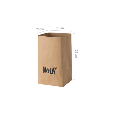 Kraft Paper Bag Vegetable Bags Produce Bag Reusable Vegetable Storage Bag Kitchen Fruit Vegetable Food Storage Bag