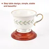 1pcs Nature Wood Display Base Round Orange Red Wooden Base 3.8x0.8 inch Wood Display Stand Wooden Pedestal for Figure Toy Model 4
